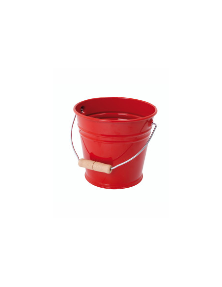 Cubo de arena rojo para niños 15,5 cm Redecker