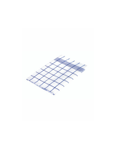 Toalla de cocina lino puro blanco/azul 70x100cm Redecker