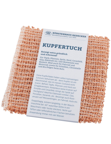 Paño de cobre 14x15cm 2 unidades _PENC Redecker eficaz limpieza