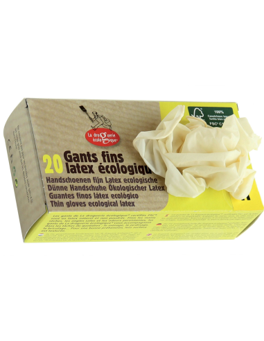 Guantes Látex Desechables Talla M 20 unidades La Droguerie