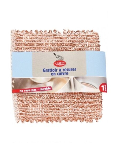 Estropajo de cobre 15x15 cm La Droguerie Écologique eficaz