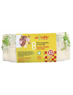 Bolsas de algodón ecológico GOTS para productos a granel XS