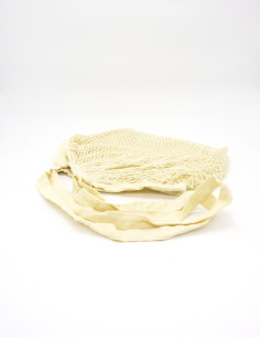 Bolsa de algodón GOTS cruda con asas largas ecológica