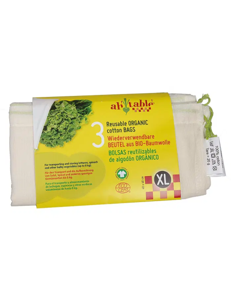 Bolsas ecológicas GOTS XL para productos a granel Ah! Table