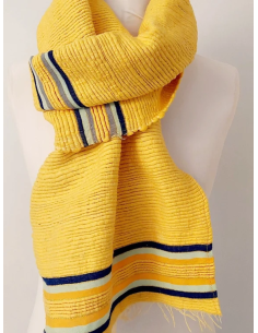 Bufanda ecológica de algodón GOTS amarilla 210x50 cm By Venga