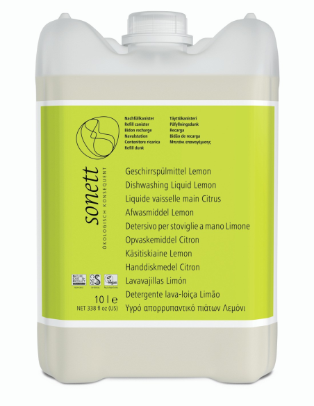 Lavavajillas líquido a mano Sonett 10L ecológico y eficaz