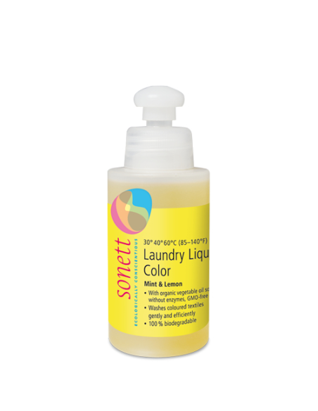 Detergente líquido Sonett 120ml para ropa de color eficaz