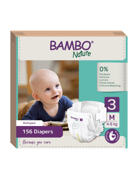 Pañales Bambo Nature Talla 3, 4-8 kg, 52 unidades ecológicas