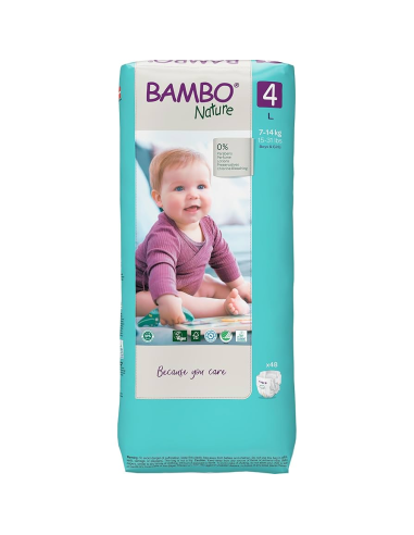 Pañales Bambo Nature Talla 4, 48 unidades, 7-14 kg