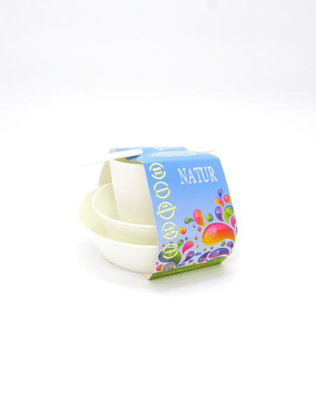 Set infantil bioplástico Biodora: bol, vaso y cucharilla