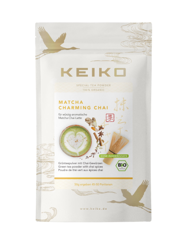 Matcha Charming Chai 50g con morus y especias indias Keiko