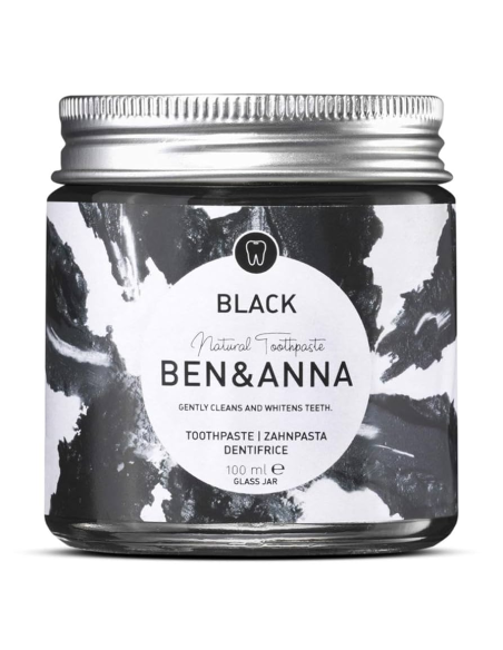 Dentífrico Black Ben&Anna 100ml en tarro de cristal natural