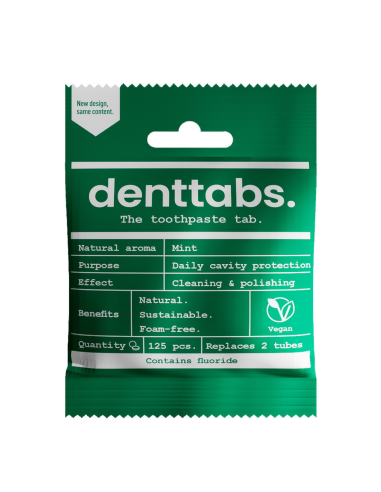 Dentífrico en pastillas ecológico con flúor Denttabs 125ud
