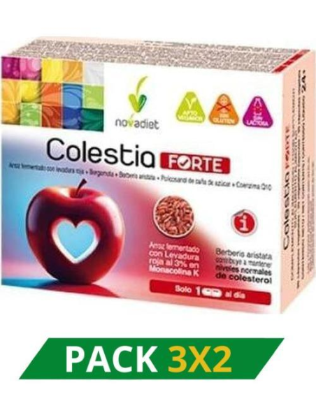 Pack 3x2 Colestia Forte 60 cápsulas vegetales Novadiet