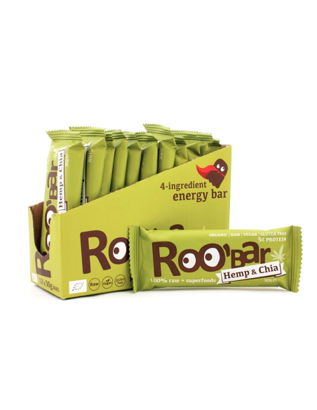 Pack 20 Uds. Barritas Con Cáñamo Bio 20 x 30 g  de Roo´Bar