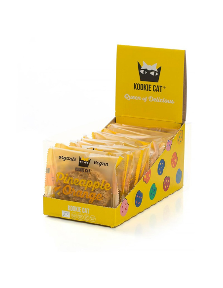 Pack 12 Uds. Galleta Con Piña & Naranja Bio 50 g  de Kookiecat