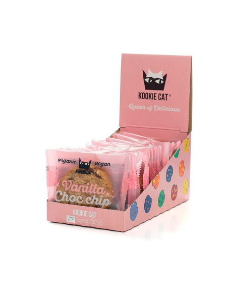 Pack 12 Uds. Galleta Con Vainilla & Chocolate Bio 50 g  de Kookiecat
