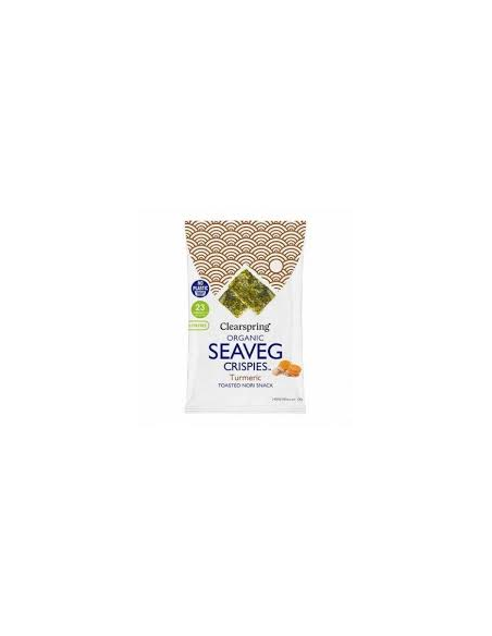 Pack 20 Alga Nori Snack Cúrcuma Bio 4g Clearspring Natural
