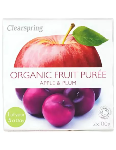 Pack 12 Uds. Compota De Manzana Y Ciruela Bio 2x100 g  de Clearspring