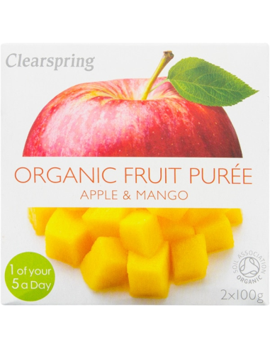 Pack 12 Uds. Compota De Manzana Y Mango Bio 2x100 g  de Clearspring