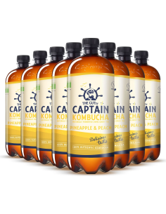 Pack 6 Captain Bio Piña y Melocotón 1L  Natural y Refrescante