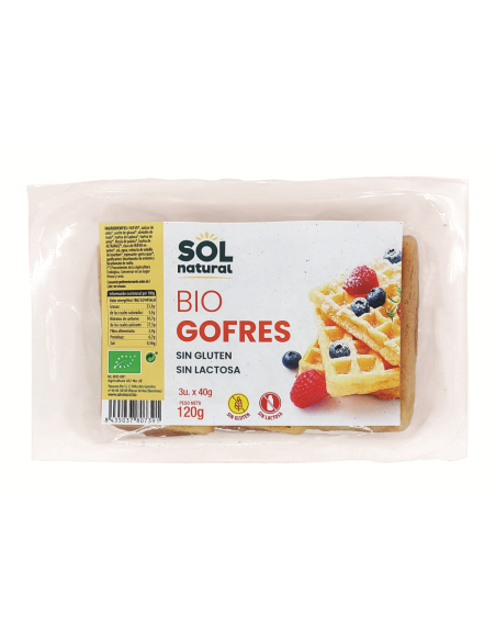 Pack 6 Gofres Sin Gluten Bio 120g Solnatural Saludables