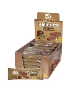 Pack 24 Uds. Rellenito De Choco Y Avellanas S/Gluten Bio 24 x 25g  de Solnatural