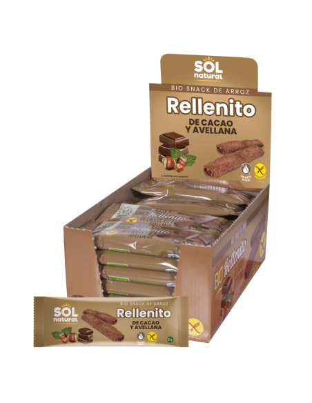Pack 24 Rellenitos Choco Avellanas Bio Sin Gluten Solnatural