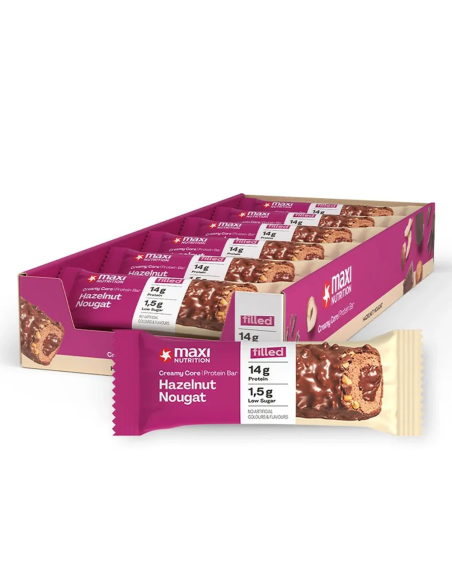 Creamy Core Bars Hazelnut Nougat 45G X 12Ud de Maxinutrition