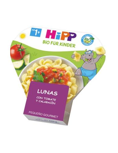 Pequeño Gourmet Lunas Tomate-Calabacín 250g Hipp Saludable
