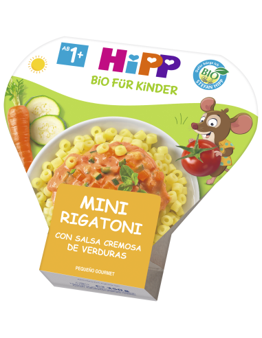 Pack 6 Uds. Mini Rigatoni Con Salsa Cremosa De Verduras Bio 250 g  de Hipp