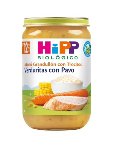Pack 6 Tarritos Verduritas con Pavo Bio Hipp 220 g