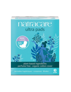 Pack 12 Compresas Extra Largas con Alas Natracare 10/u