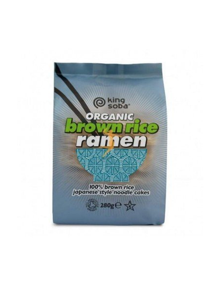 Pasta Ramen De Arroz Integral Sin Gluten Bio, 280 G de King Soba