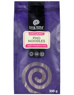 Noodles Pho De Arroz Integral Sin Gluten Bio, 250 G de King Soba