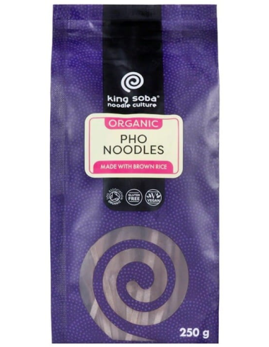 Noodles Pho De Arroz Integral Sin Gluten Bio, 250 G de King Soba