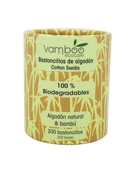 Bastoncillos Algodon Bambu 200 U de Vamboo