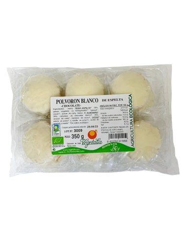 Polvorones Espelta Chocolate Blanco 350 Gr Bio de Vegetalia