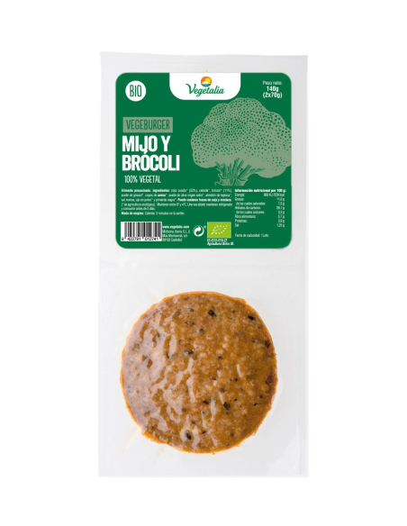 Vegeburger Mijo Y Brócoli Bio, 2X70 G de Vegetalia