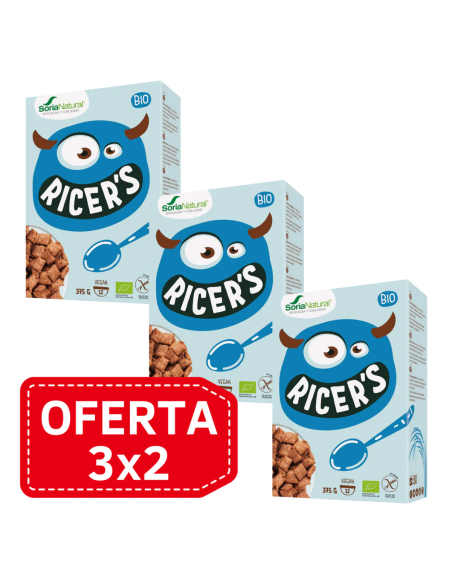 Pack 3X2 Ricers Almohadillas De Arroz Con Chocolate Alecosor Soria Natural