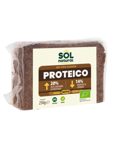 Pan Alemán Proteico Keto Bio 250 g Solnatural  Salud y Sabor