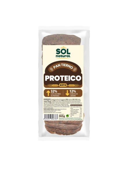 Pan De Molde Proteico Keto 365 g  de Solnatural