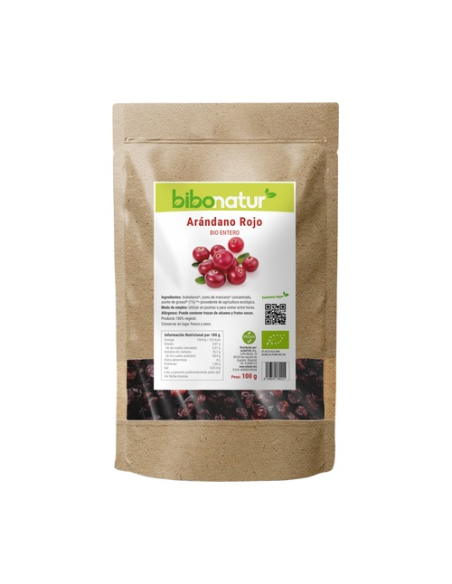 Arandano Rojo+Sirope Manzana Eco 100 Grm de Bibonatur