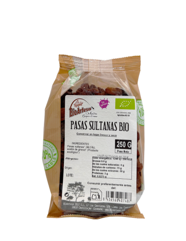 Pasas Sultanas Bio 250g Bibonatur | Natural y Saludable