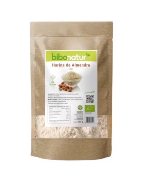 Harina Almendra Sin Gluten Bio 400 Grm de Bibonatur