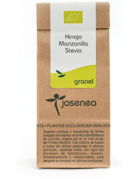 Hinojo-Manzanilla-Stevia Bio 50 Gr. Bolsa Kraft Granel 50 Gr. de Josenea