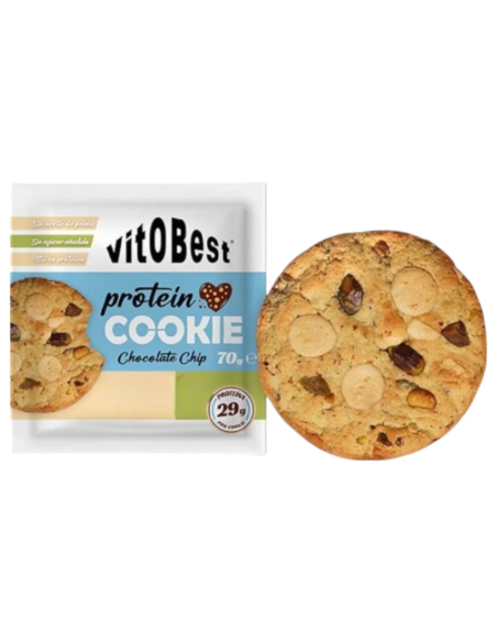Cookie Protein Choco Blanco y Pistacho Vit.O.Best 12 Uds.