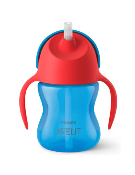 Vaso Pajita Y Asas Azul 210Ml +6Meses Scf796/01 de Avent