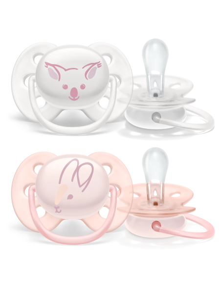Chupete Ultra Soft Avent 0-6 Meses Niña 2 Unidades