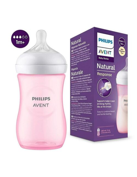 Biberon Natural Response Rosa 260Ml Scy903/11 de Avent